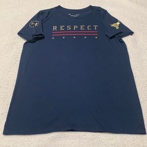 Under Armour Project Rock Ladies “Respect” Tee, EUC (Wore Once), Size Large